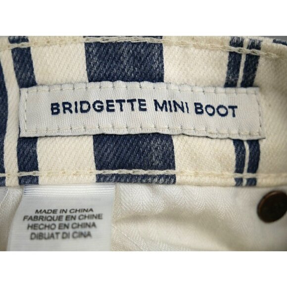 NWOT Lucky Brand Bridgette Mini Boot Nautical Stripe Blue White 6 28 - Picture 7 of 8